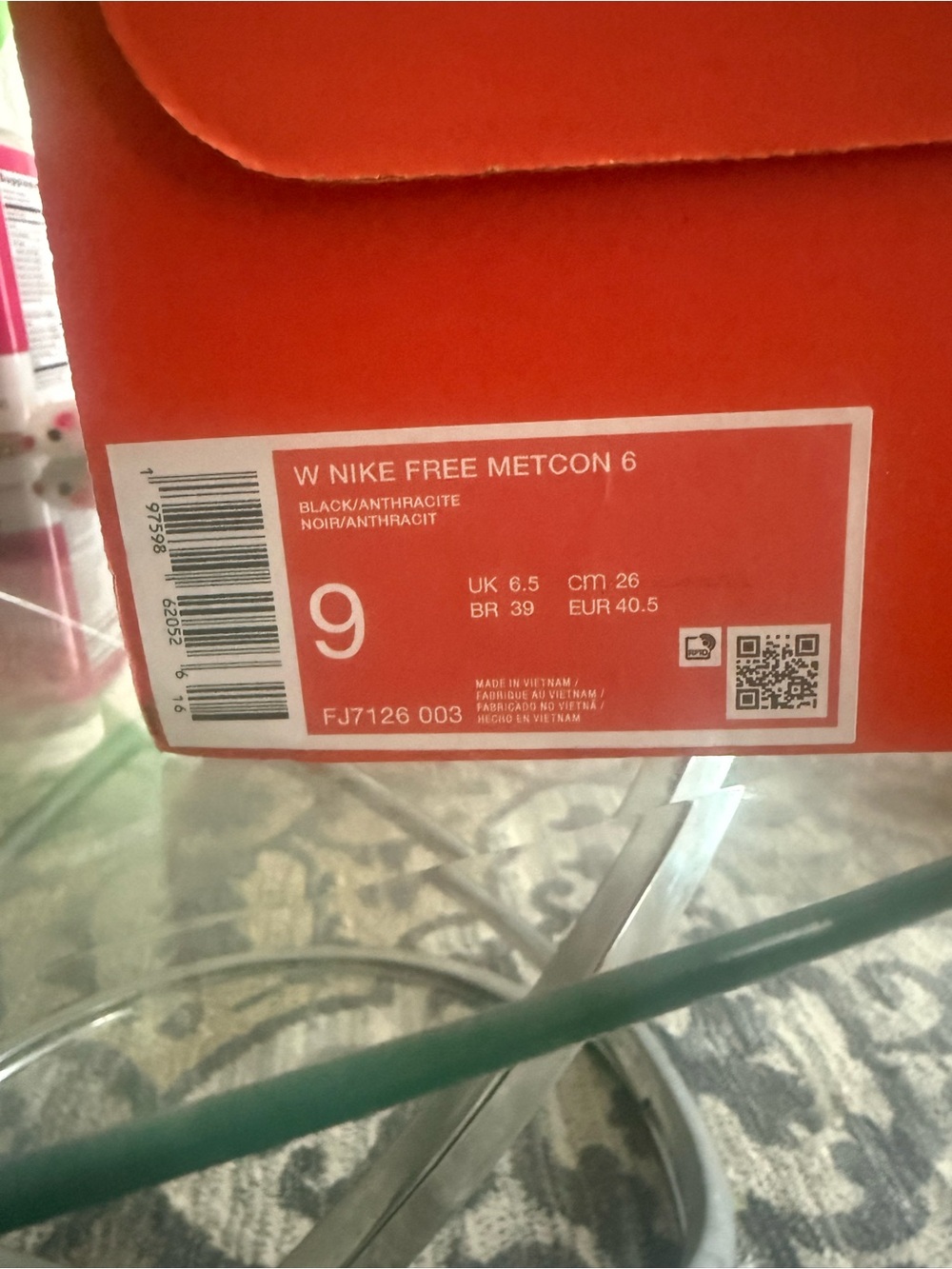 Nike Women's Free Metcon 6 - Black/Anthracite Box Label